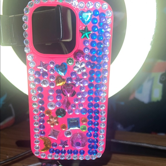 Decorative Rhinestone Phone Case - Multicolor - Picture 5 of 10